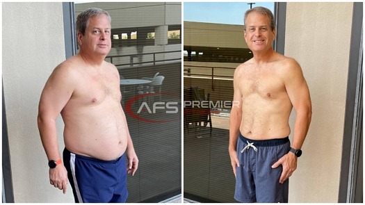 Dan body transformation fat loss and muscle gain at AFS Premier Fitness